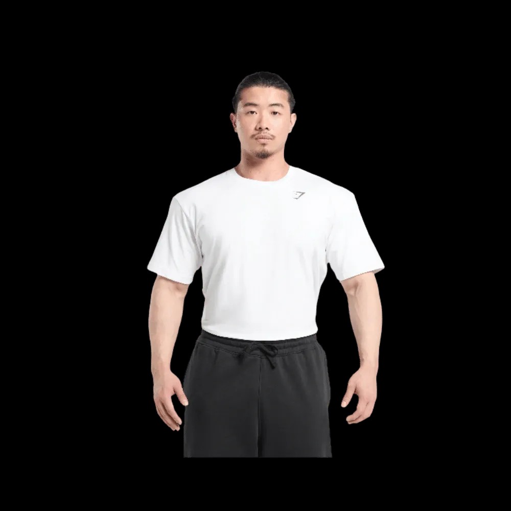 Gymshark Heavy Duty Apparel T-Shirt White - HypeFly India View 1