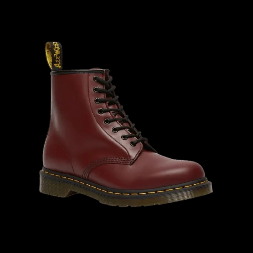 Dr Martens 1460 Smooth Leather Lace Up Boots Cherry Red  - HypeFly India View 3
