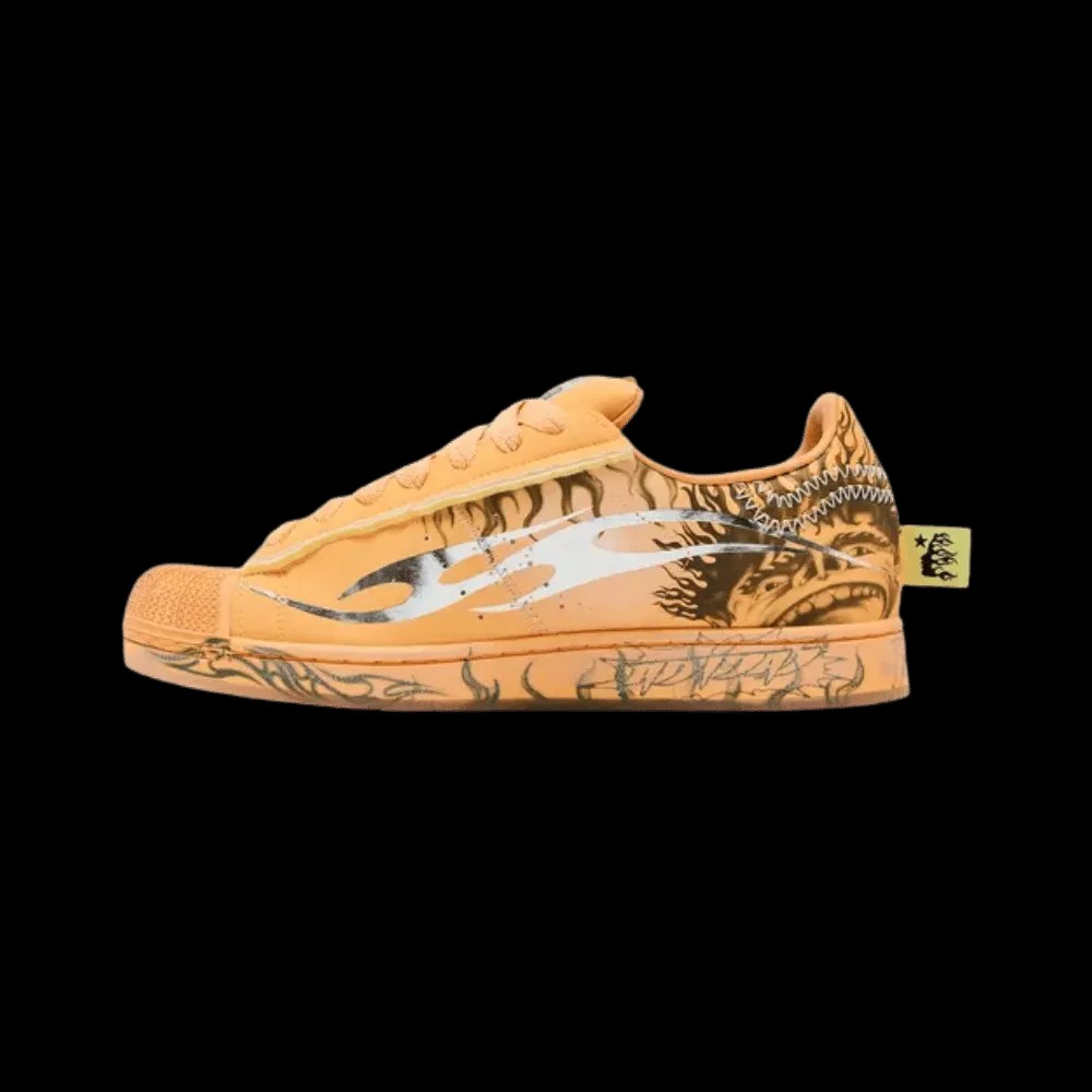 Hellstar x adidas Superstar 'Hazy Orange' - HypeFly India View 2