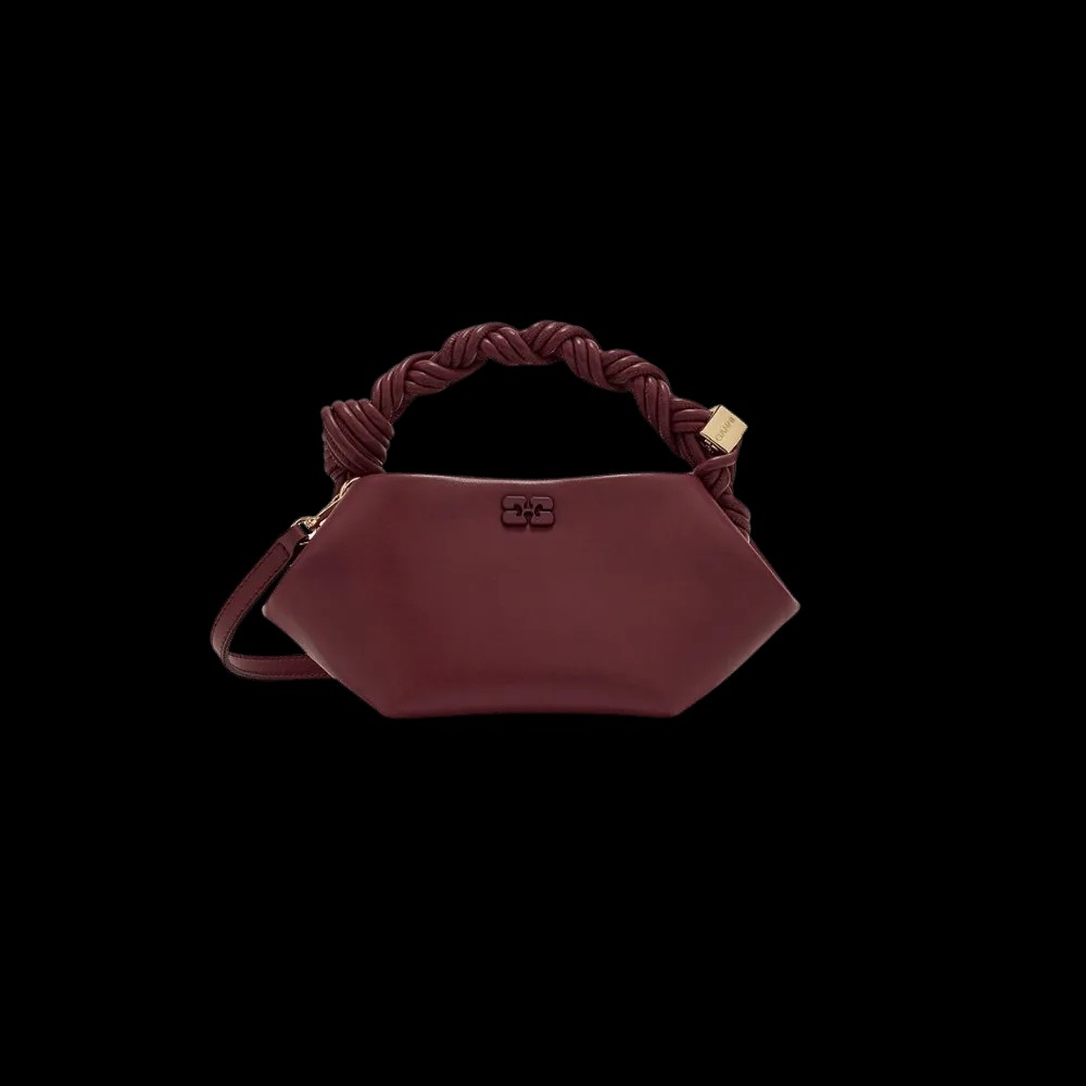 Ganni Burgundy Mini Bou Bag - HypeFly India View 1