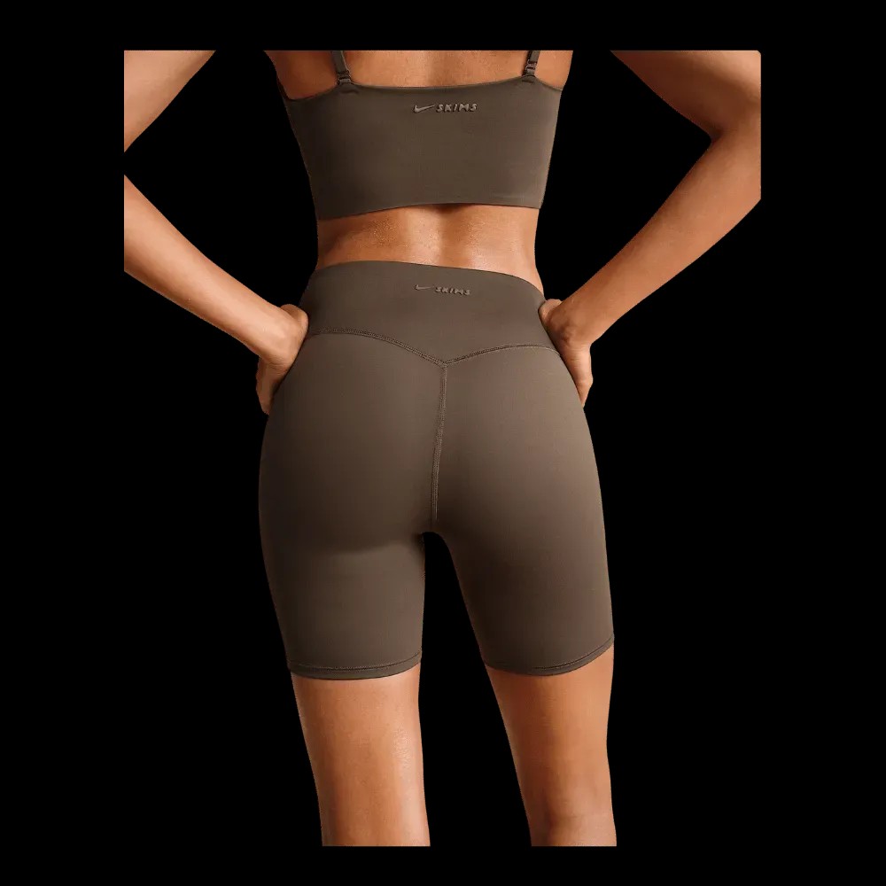 Nike X Skims Matte Women's High-Waiste 5" Biker Shorts Dark Sepiad - HypeFly India View 5