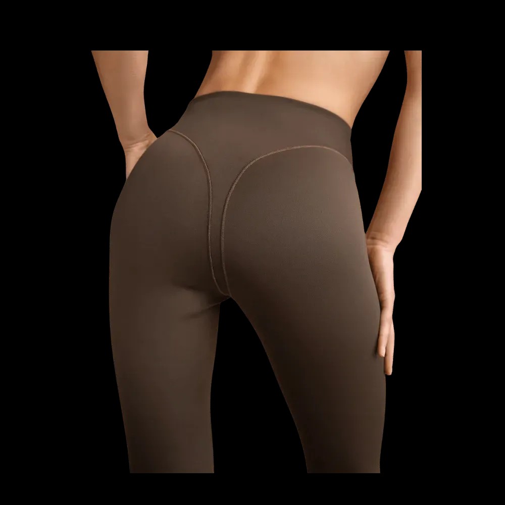 Nike X Skims Matte Women's High-Waisted V-Line 26" Leggings Dark Sepia - HypeFly India View 4