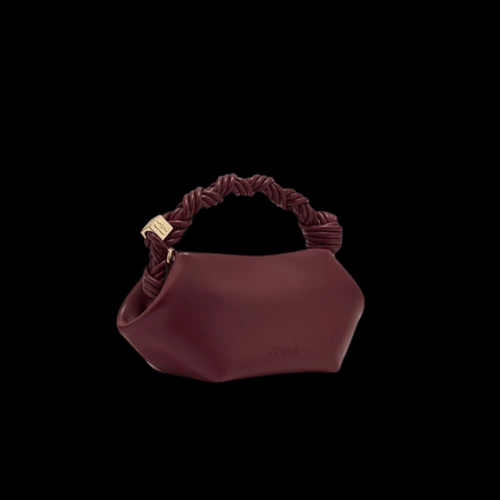 Ganni Burgundy Mini Bou Bag - HypeFly India View 3