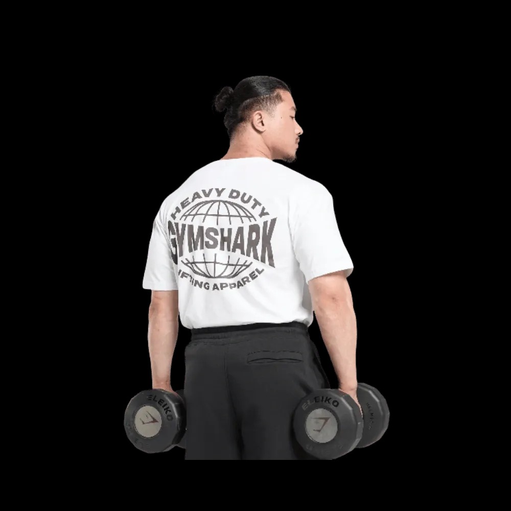 Gymshark Heavy Duty Apparel T-Shirt White - HypeFly India View 2