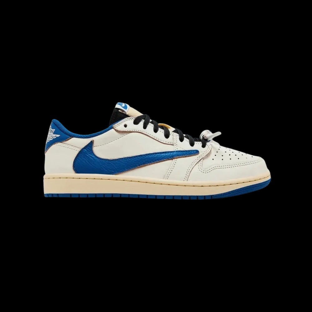 Nike Air Jordan 1 Retro Low OG Fragment x Travis Scott Sail Military Blue - HypeFly India View 1
