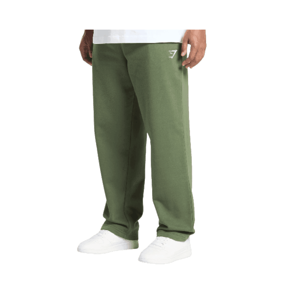 Gymshark Crest Straight Leg Joggers Core Olive - HypeFly India View 3