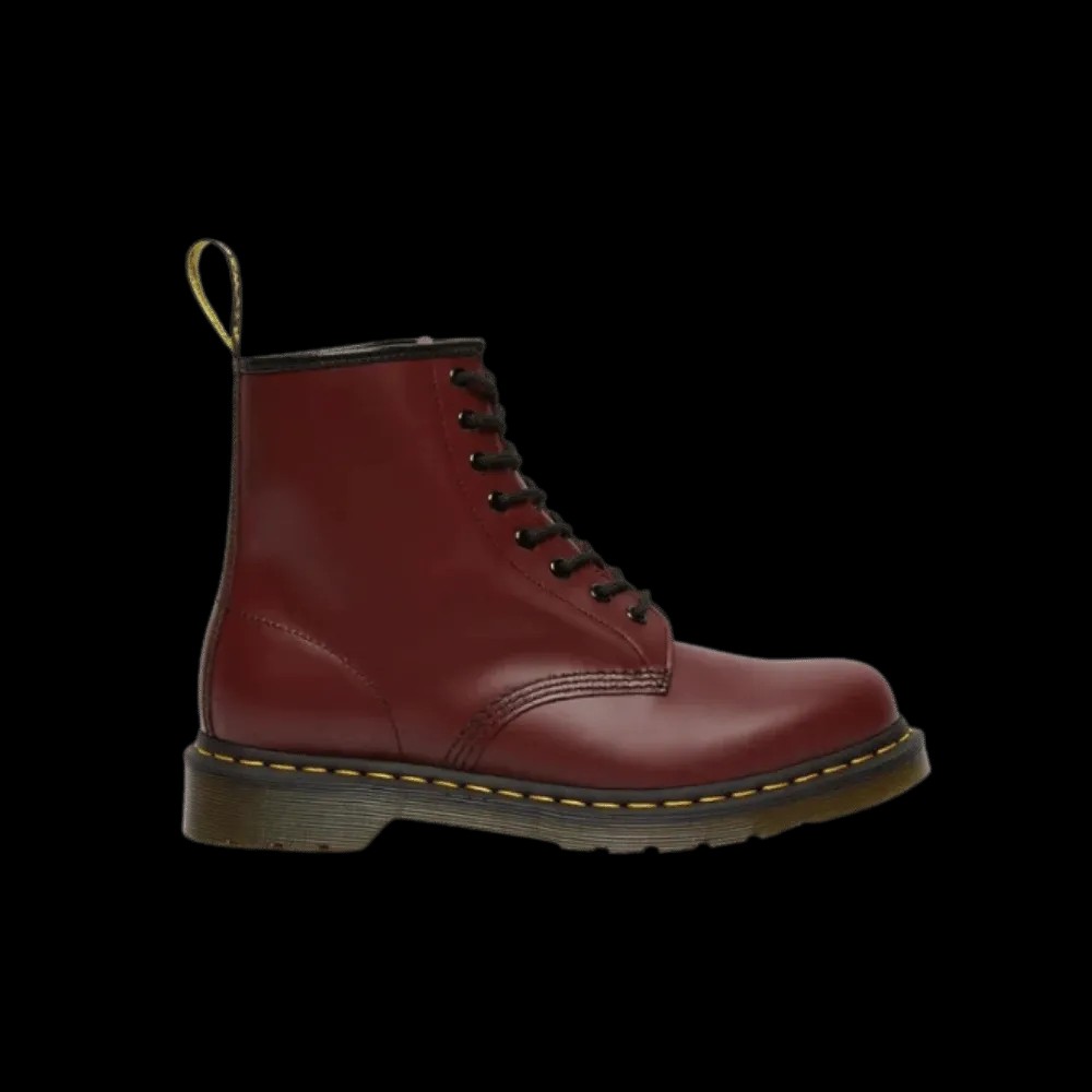 Dr Martens 1460 Smooth Leather Lace Up Boots Cherry Red  - HypeFly India View 1