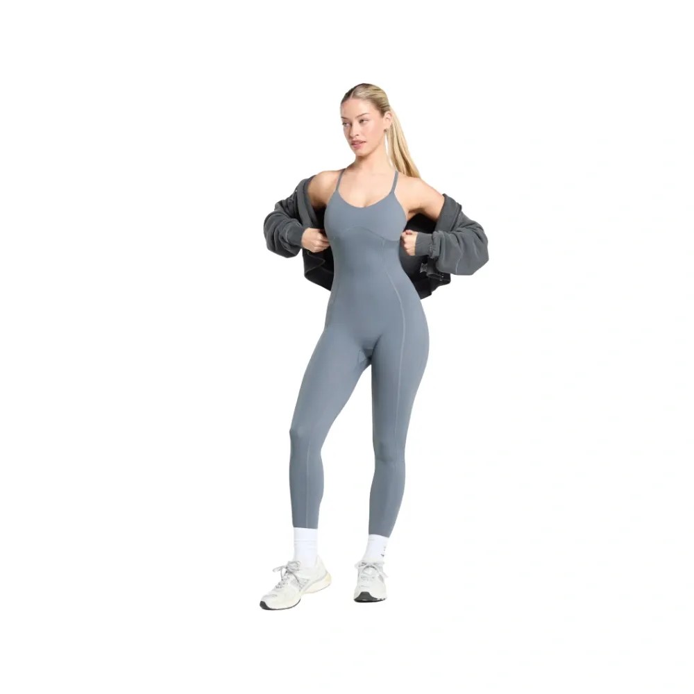 Gymshark Strappy All in One Full length Bodysuit Iron Blue - HypeFly India View 5