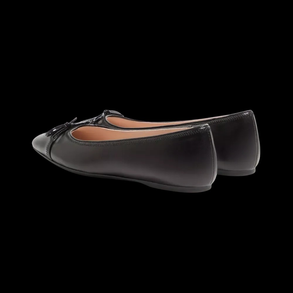 Valentino VLogo Signature Ballerina In Nappa 05mm Black - HypeFly India View 5