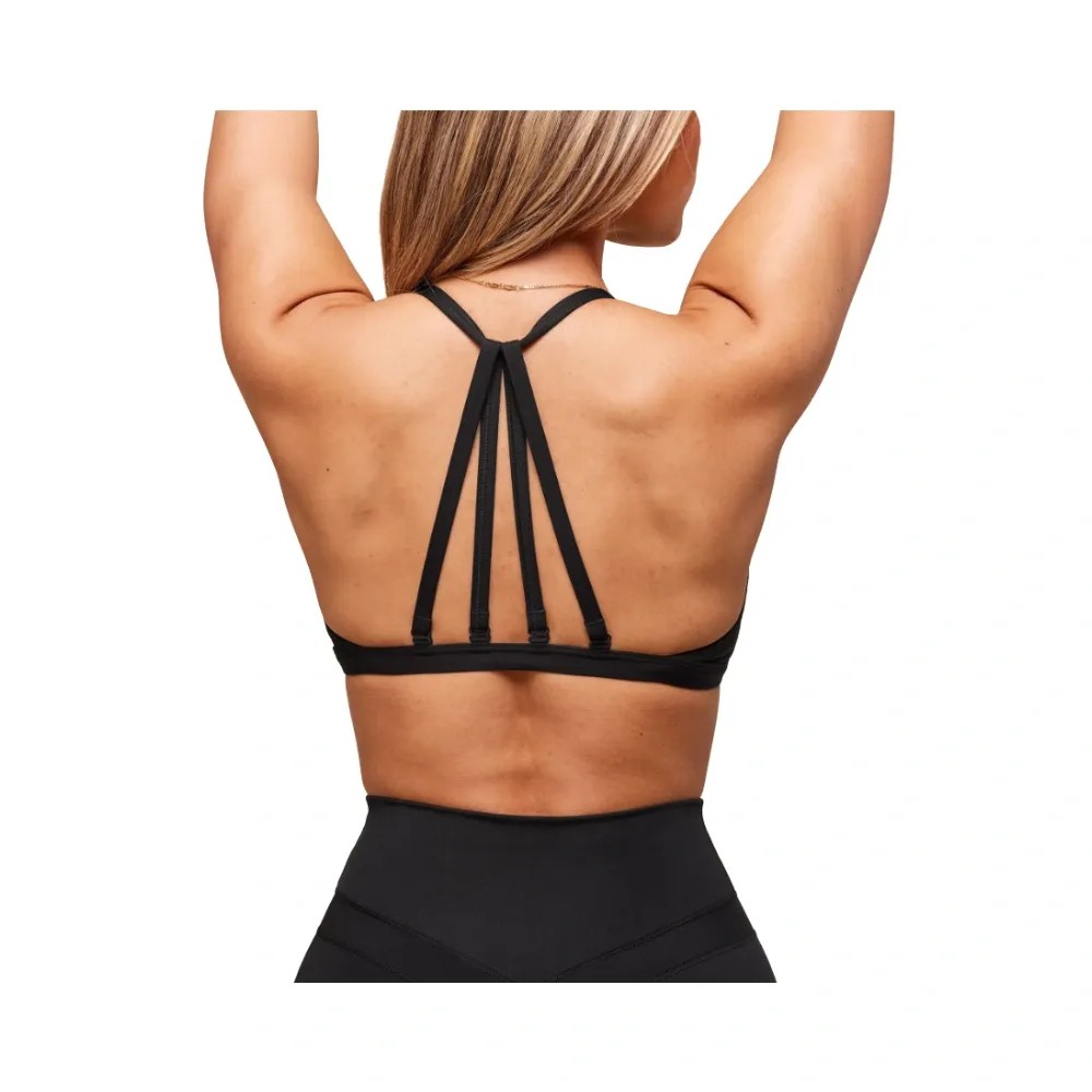 Gymshark Minimal Sports Bra- Light Support Black - HypeFly India View 4