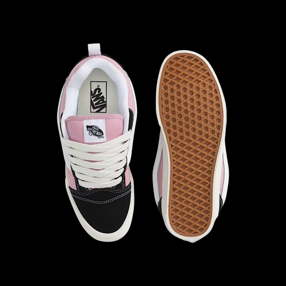 Vans Knu Skool Shoe Black And Pink - HypeFly India View 3