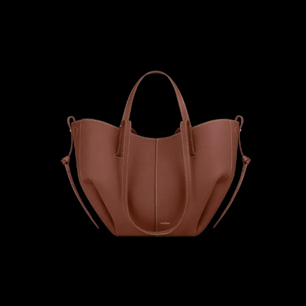 Polene Cyme Mini Textured Cognac - HypeFly India View 1