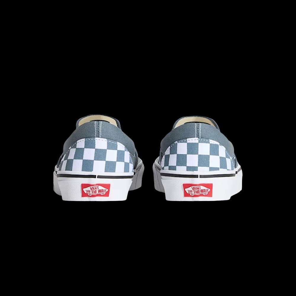 Vans Classic Slip-On Checkerboard Shoe Stormy Weather Blue - HypeFly India View 4