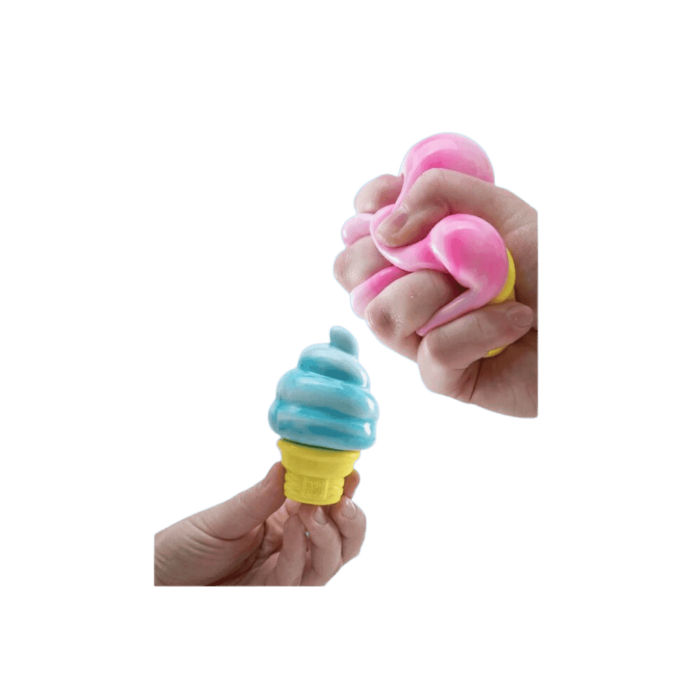NeeDoh Nice Cream Ice Cream Cone Squishy Fidget Toy Blue - HypeFly India View 3