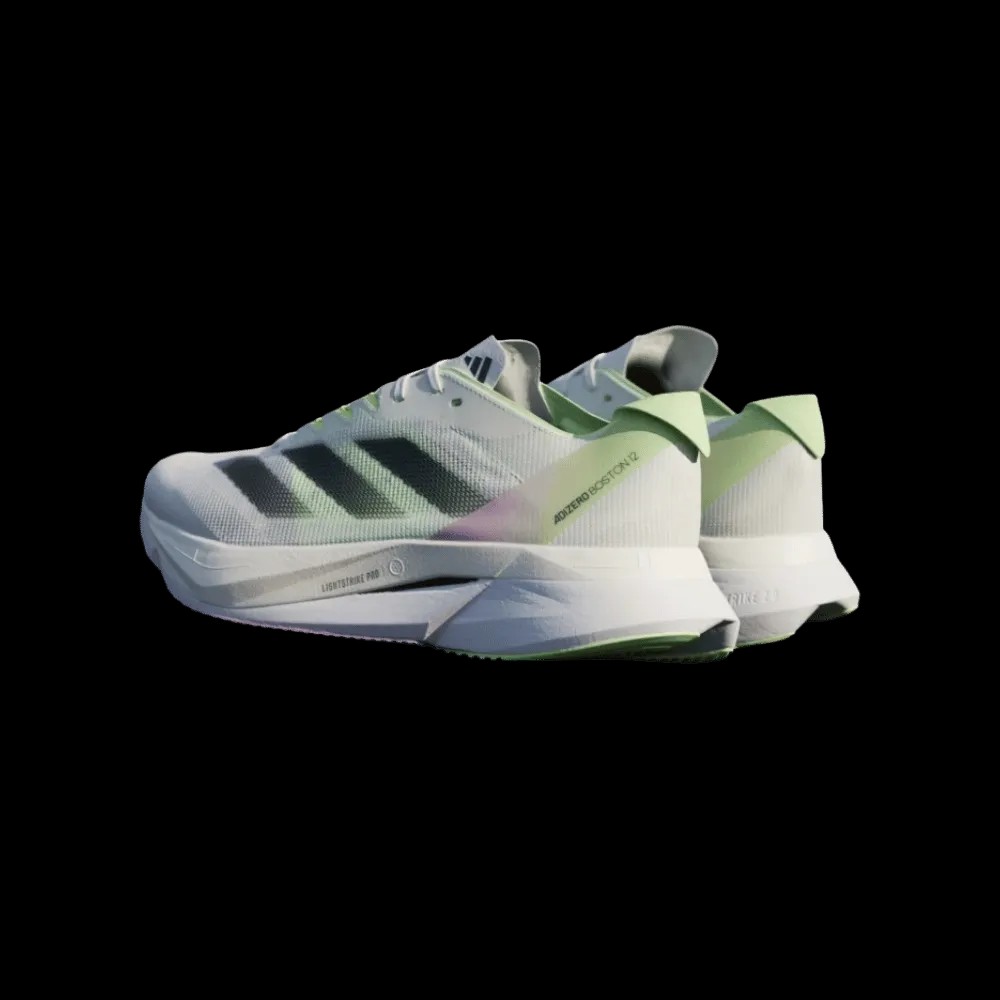 Adidas Adizero Boston 12 'White Green Spark' - HypeFly India View 5