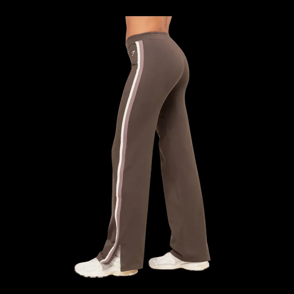 Gymshark Piping Wide Leg Pant Walnut Brown - HypeFly India View 5