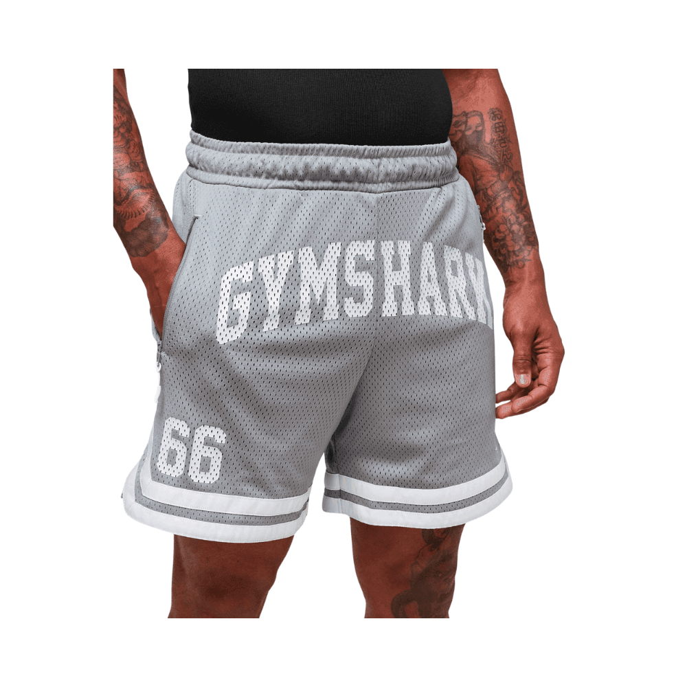 GymShark Varsity Mesh Shorts Denim Grey - HypeFly India View 3