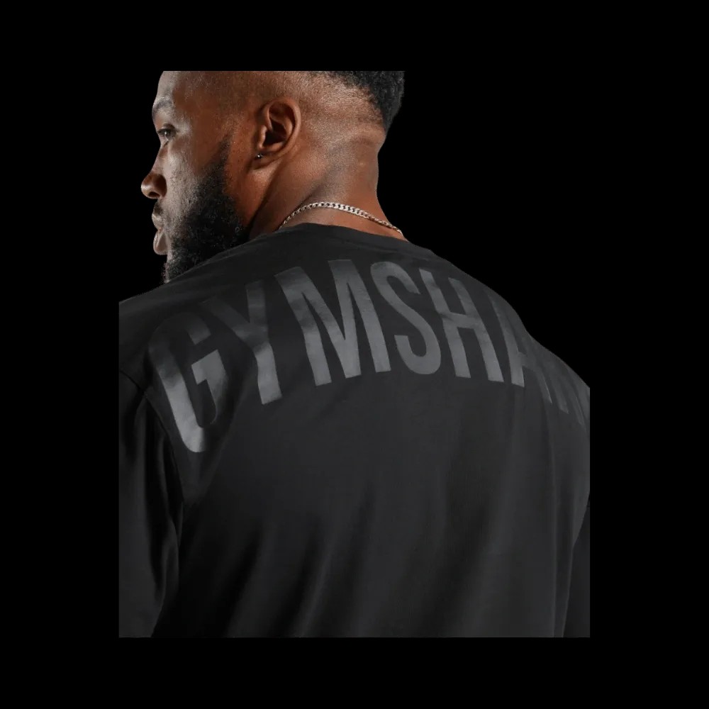 Gymshark Power T-Shirt Oversized Fit Black - HypeFly India View 4