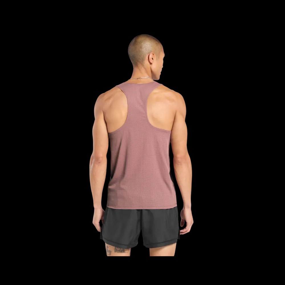 Gymshark Running Tank Slim Fit Brick Brown - HypeFly India View 2