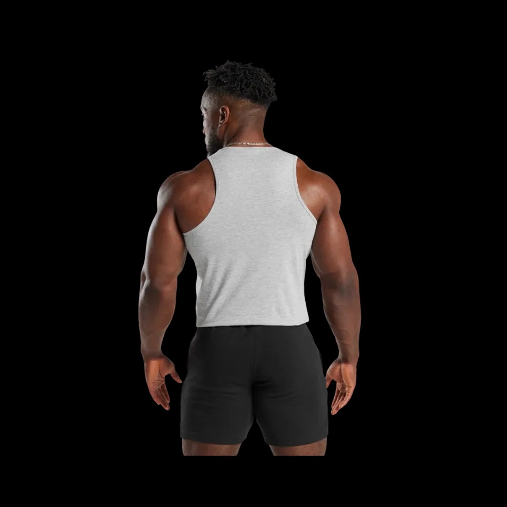 Gymshark Critical Tank Slim Fit Light Grey Marl - HypeFly India View 2
