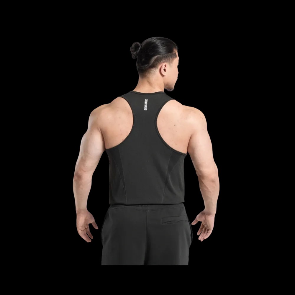 Gymshark Shadow Seamless Stringer Slim Fit Black - HypeFly India View 2