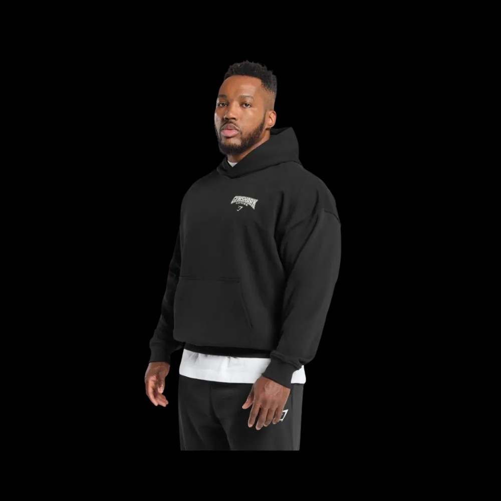 Gymshark Committed to the Craft Hoodie Oversized Fit Black - HypeFly India View 2