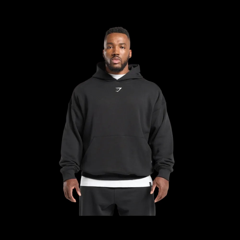 Gymshark Strength Department Animal Oversized Hoodie Black - HypeFly India View 3