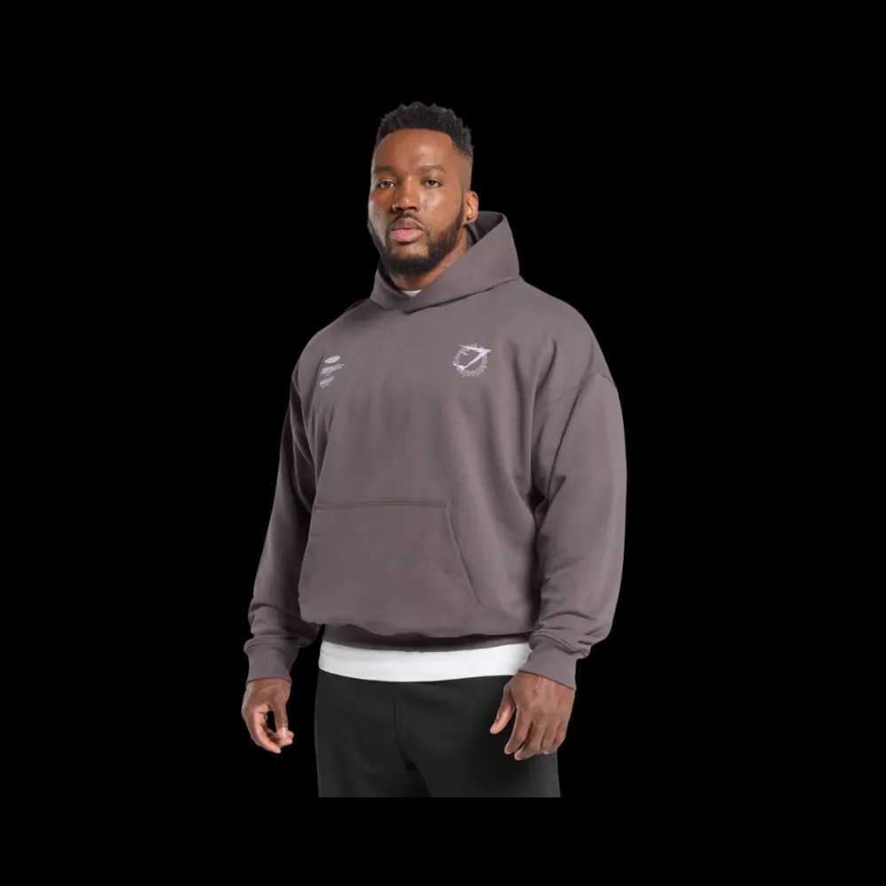 Gymshark Strength + Conditioning Hoodie Oversized Fit Brushed Purple - HypeFly India View 3