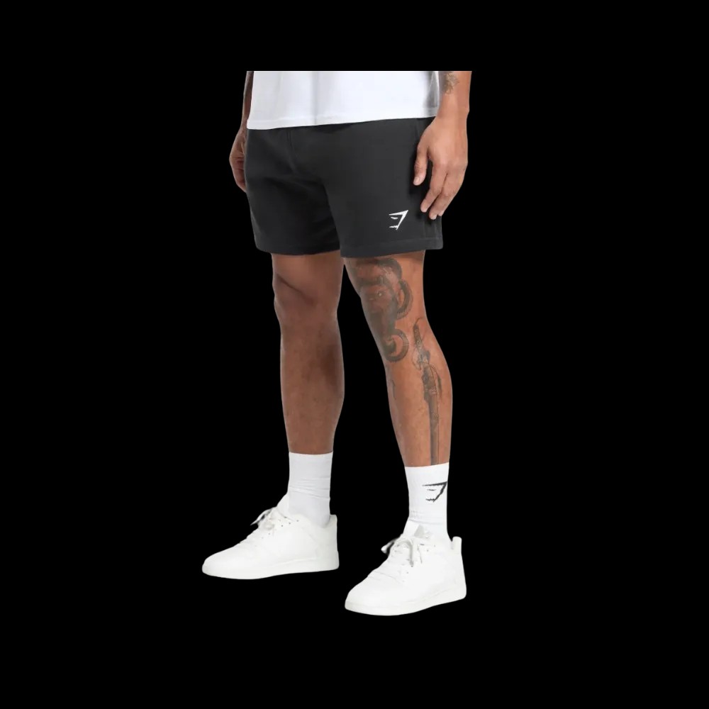 Gymshark Crest 7" Shorts Slim Fit Black - HypeFly India View 5