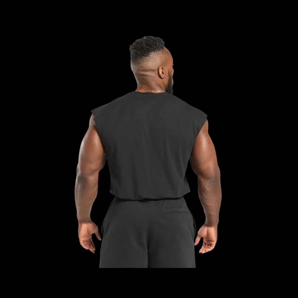 Gymshark Critical Cut Off Tank Slim Fit Black - HypeFly India View 3