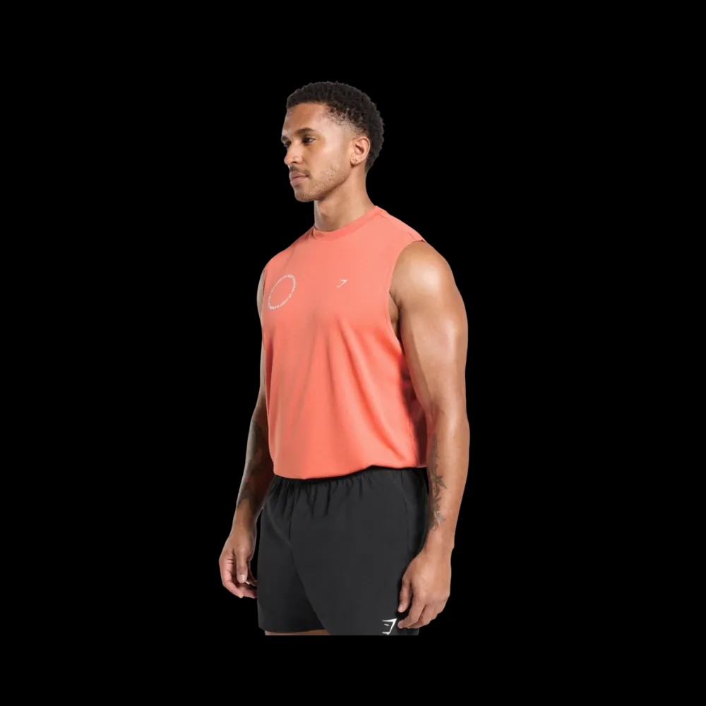 Gymshark Keep Showing Up Tank Oversized Fit Muted Coral - HypeFly India View 2