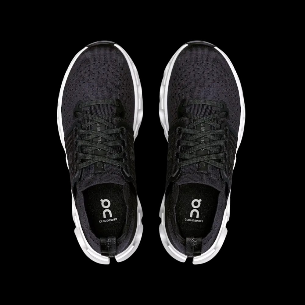 On Running Cloudswift 4 Black | White - HypeFly India View 3