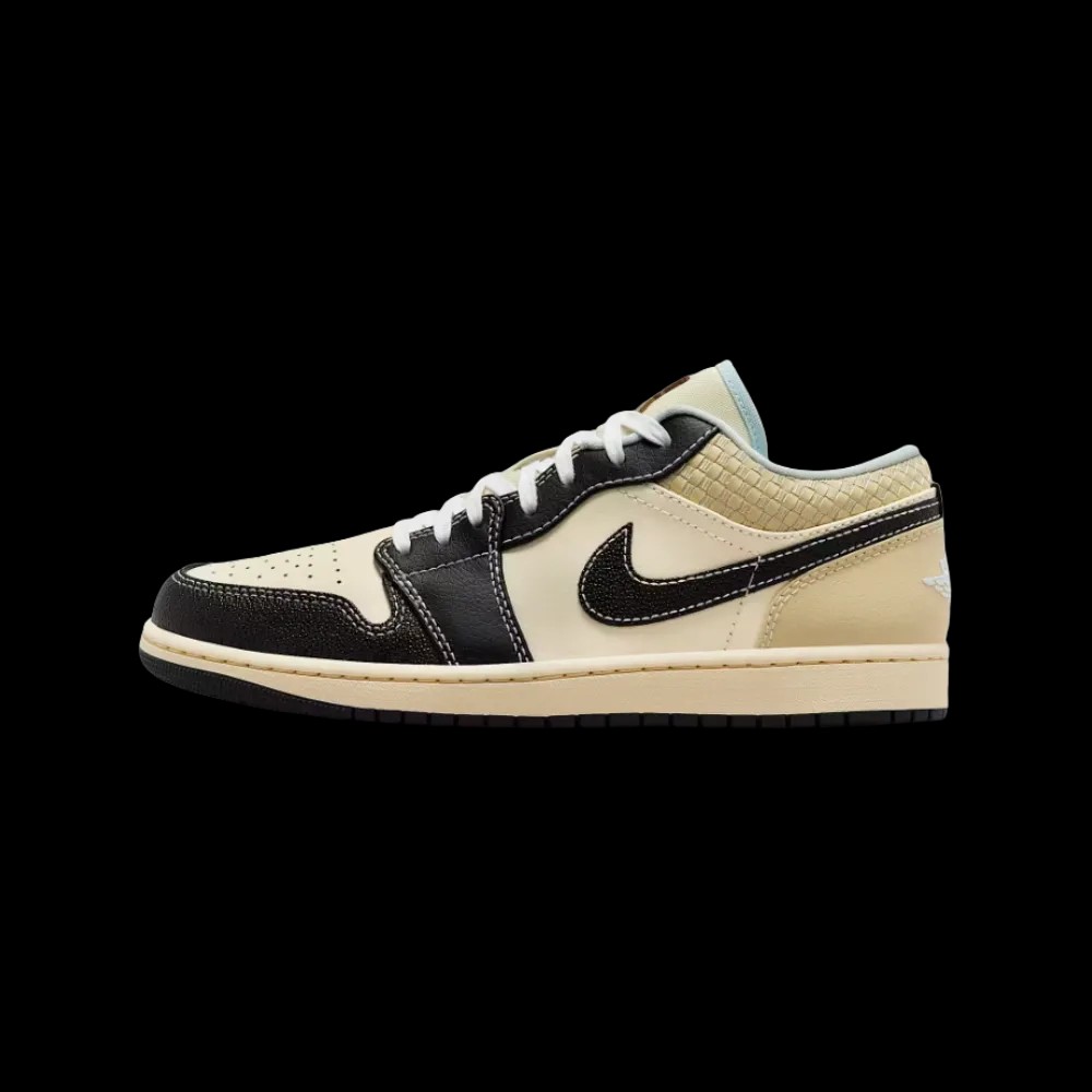 Air Jordan 1 Low SE 'Coconut Milk Black Muslin' - HypeFly India View 2