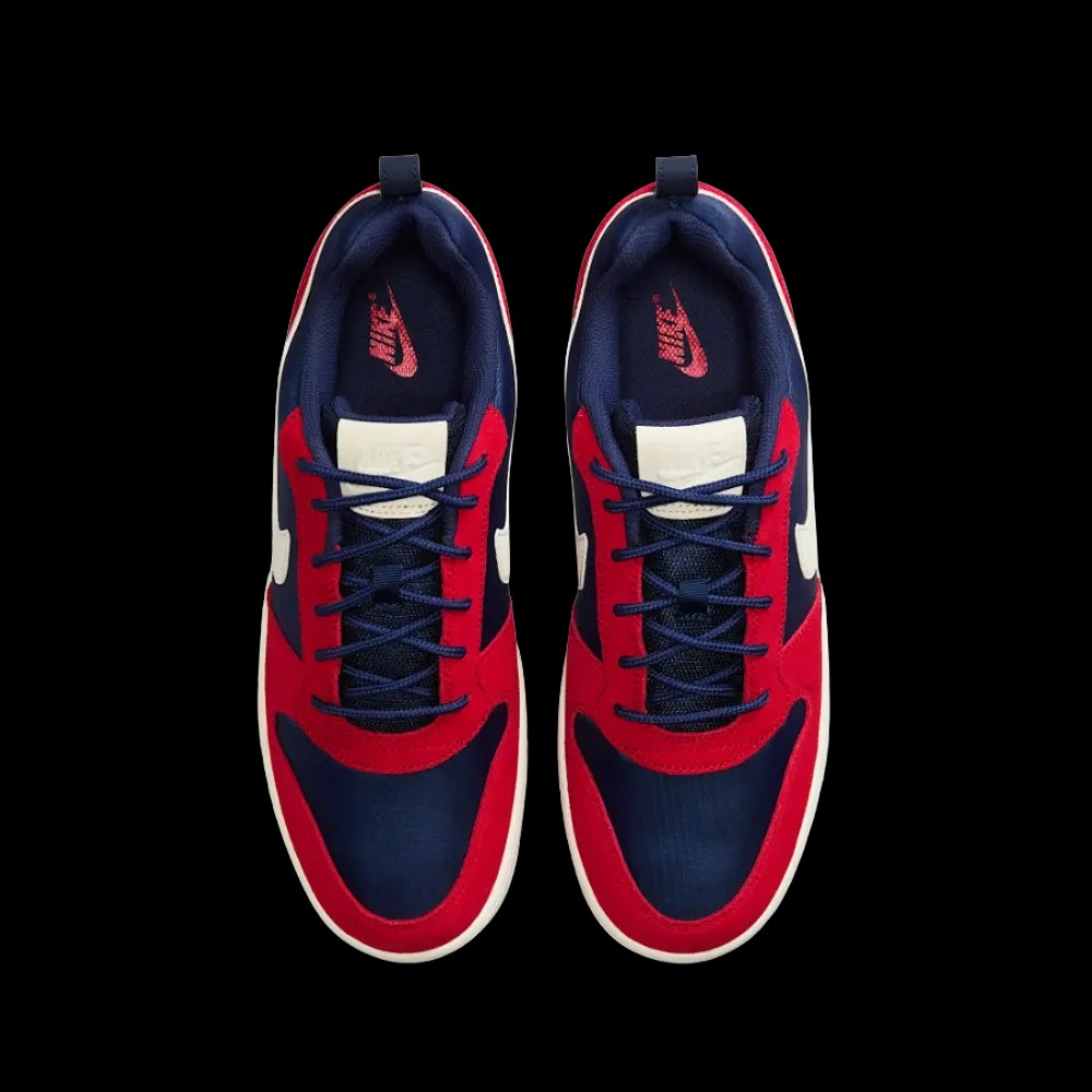 Nike Court Borough Low Premium Sneaker Navy Red - HypeFly India View 5