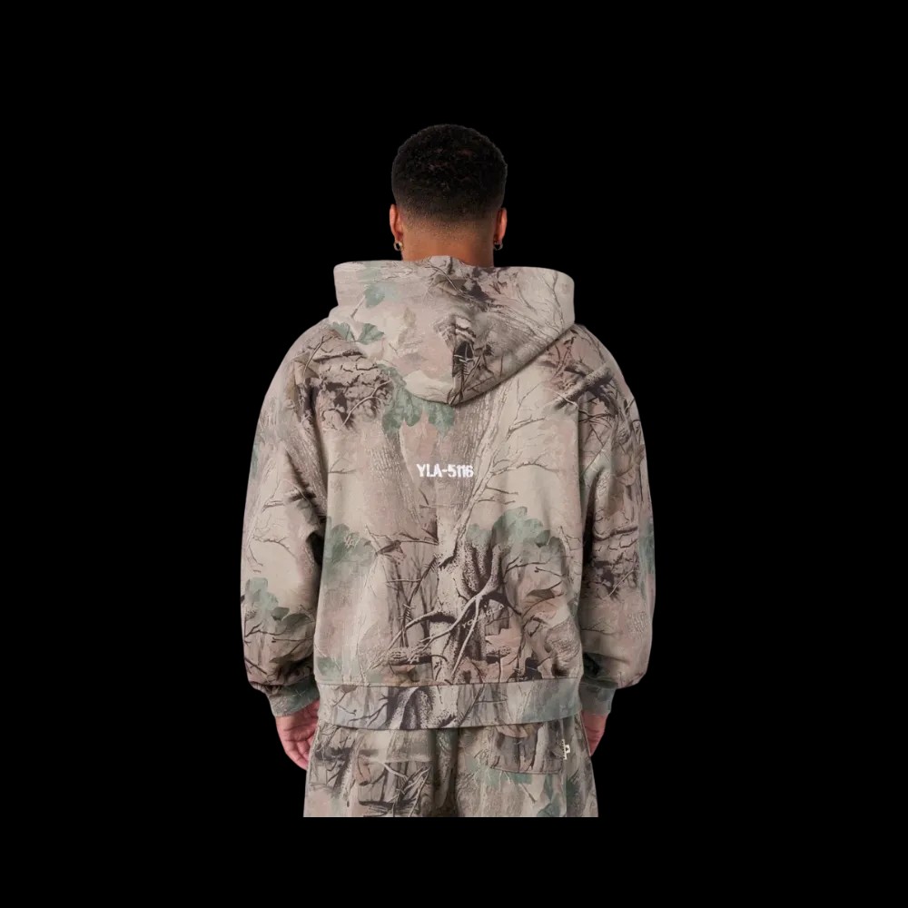 YoungLA Tree Camo Collection Zip Up Beige Tree Camo - HypeFly India View 2