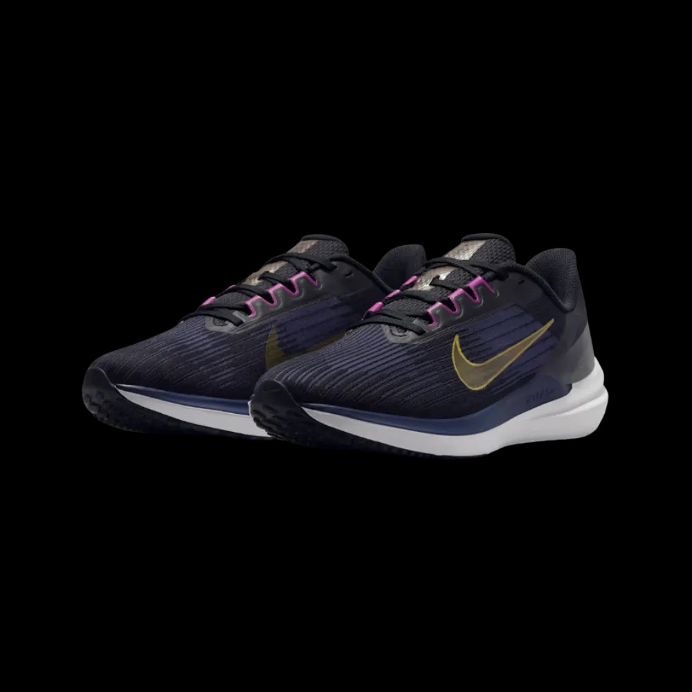 Nike Air Winflo 9 'Black Gold Suede' - HypeFly India View 3