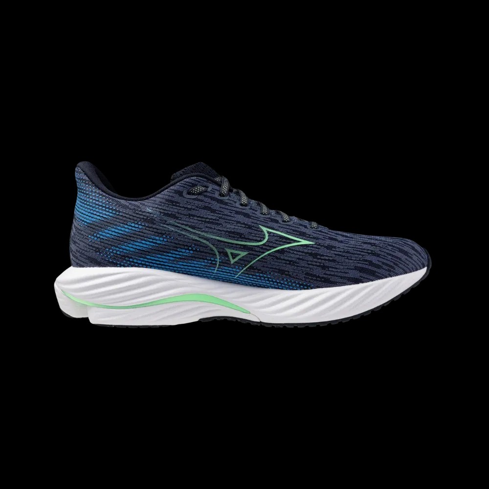 Mizuno Wave Rider 28 Vintage Indigo-Neo Mint - HypeFly India View 1