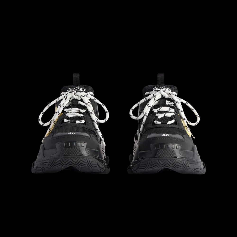 Balenciaga Triple S Tape Sneaker In Black - HypeFly India View 2