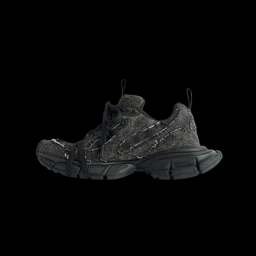 Balenciaga 3XL Sneaker In Black Denim - HypeFly India View 3