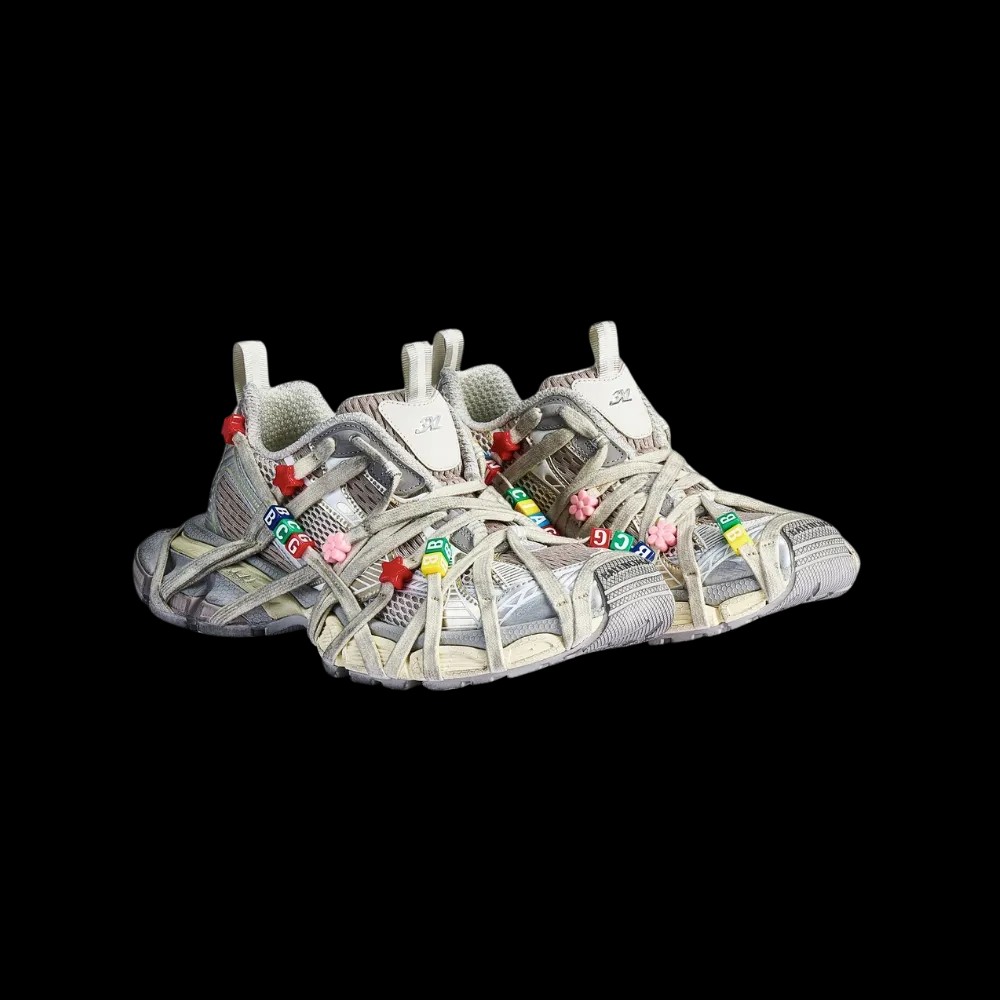 Balenciaga 3XL Extreme Lace Sneaker In Multicolor - HypeFly India View 5