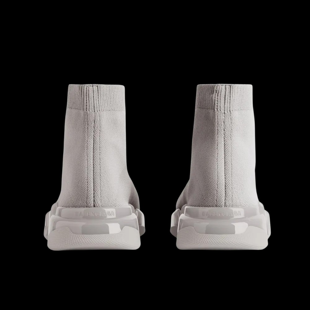 Balenciaga Speed 2.0 Full Clear Sole Recycled Knit Sneaker In Grey - HypeFly India View 2