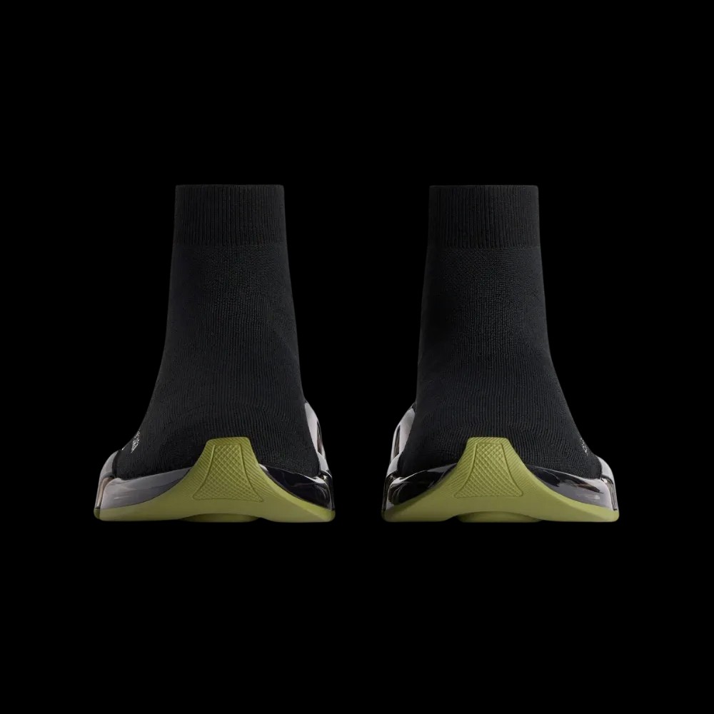 Balenciaga Speed 2.0 Full Clear Sole Recycled Knit Sneaker In Khaki - HypeFly India View 4