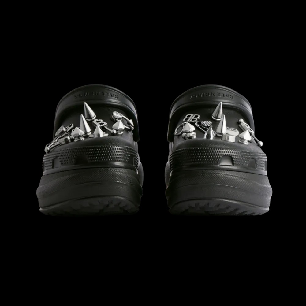 Balenciaga Crocs Mule Jibbitz In Black - HypeFly India View 4