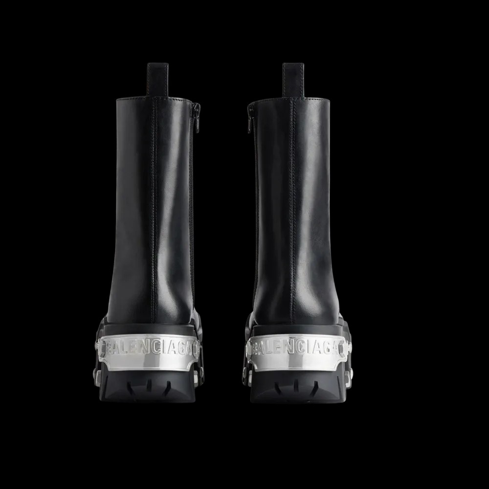 Balenciaga Bulldozer Lace-Up Boot In Black - HypeFly India View 2