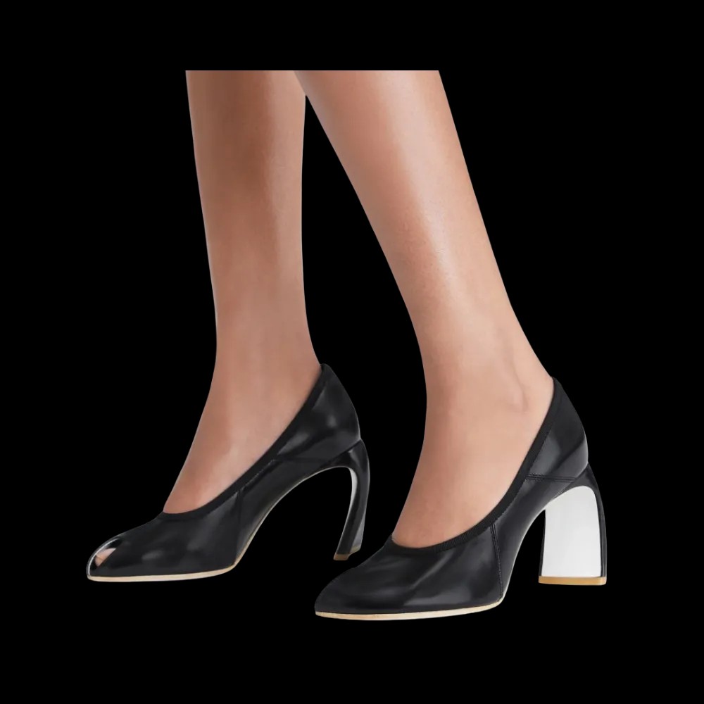 Tory Burch Peep-Toe Pump Perfect Black - HypeFly India View 2