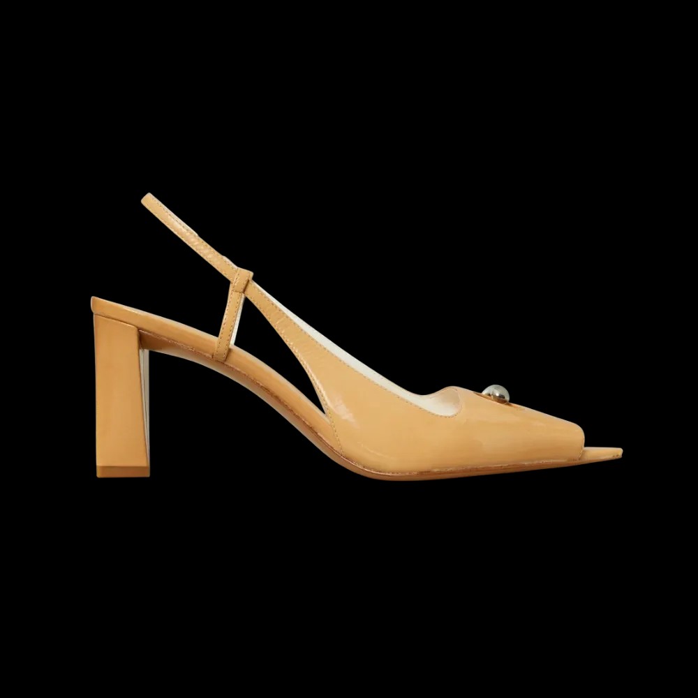 Tory Burch Pierced Peep-Toe Slingback Gold - HypeFly India View 1