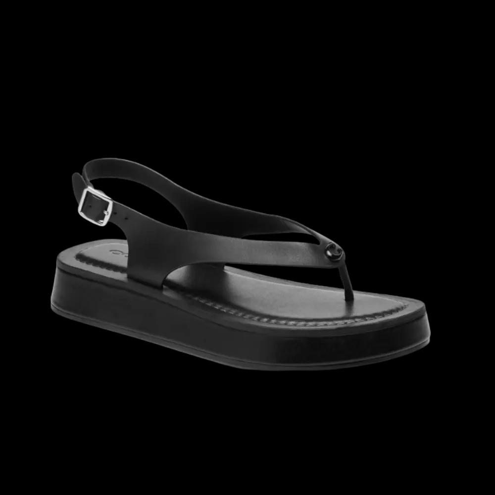 Coach Sculpted C Platform Thong Black - HypeFly India View 3