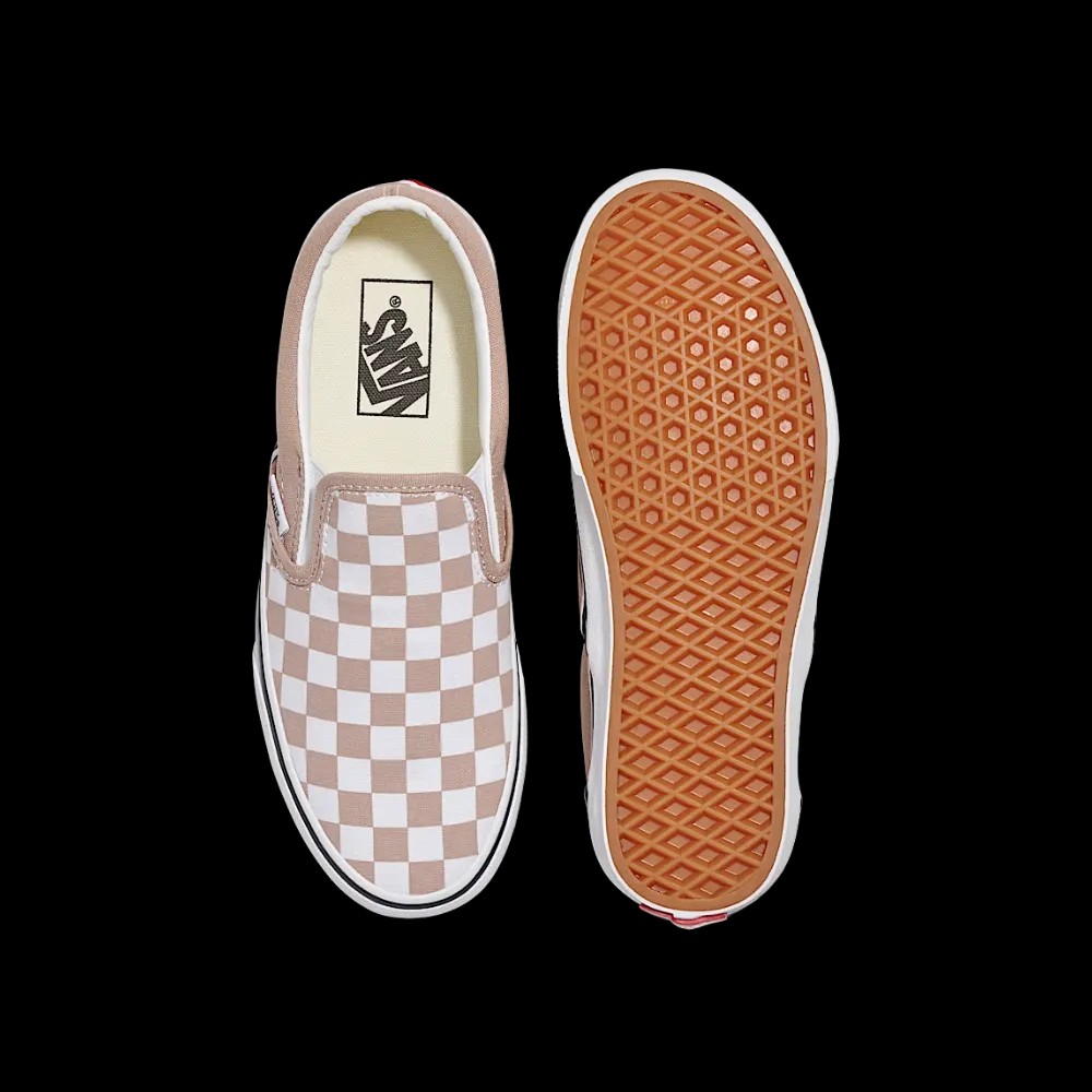 Vans Classic Slip-On Checkerboard Shoe Warm Taupe Brown - HypeFly India View 4