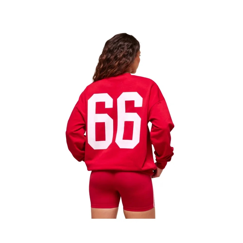 Gymshark Varsity Graphic Pullover Conditioning Red - HypeFly India View 2