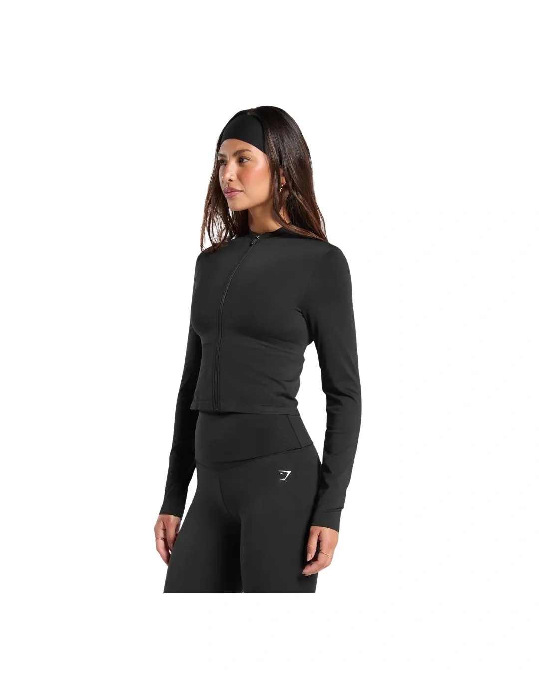 Gymshark Everyday Seamless Zip Tracktop Black - HypeFly India View 3